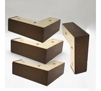 AITEKODVG Piedi di divani a letti in legno per mobili a forma di gamba di divani a forma di gamba da 4, gambe di divano in legno Fedi di sostituzione dei mobili, gambe per comò gambe da tavolo