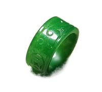 AITEKODVG True Jade Ring Green Green Ring Welnch Finger Finger Men and Women Wedding's San Valentino Regalo per i gioielli gioielli (dimensioni dell'anello: diametro interno 21mm)