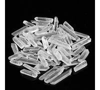 AITELEI - Bastoncini a punta di cristallo di rocca naturale (quarzo), irregolari, per reiki, gioielli e arredamento per la casa, confezione da 225 g 1 ib.