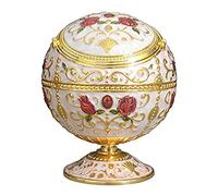 AITELEI metal Globe posacenere posacenere antivento con coperchi portatile posacenere mano Timbrato modello Ball posacenere per esterni interni Home hotel, Nice Gift Phnom Penh Rose