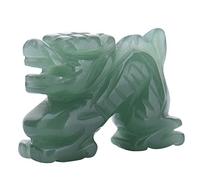 Aiteli, statuetta intagliata a mano, con drago avventurina intagliato a mano, statuetta da collezione per casa e ufficio