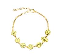 AITENME 7 chakra, braccialetto alla moda, squisito meditazione, alla caviglia, per yoga, energia, regalo di compleanno, spirito aura, Senza Gemstone