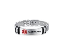 AITENME Bracciale medico per uomo e donna, braccialetto di emergenza medico, personalizzato, medico, in acciaio inox