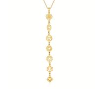 AITENME Collana in oro con 7 chakra, da donna, con ciondolo lungo, gioiello da yoga, alla moda, regolabile, collana spirituale a forma di Y, regalo per le donne, 1, Placcato oro, Nessuna pietra