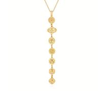 AITENME Collana in oro con 7 chakra, da donna, con ciondolo lungo, gioiello da yoga, alla moda, regolabile, collana spirituale a forma di Y, regalo per le donne, 1, Placcato oro, Nessuna pietra