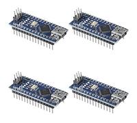 AITIAO 4Pcs Nano V3.0 ATmega328P Modulo CH340G 5V 16M Mini USB Micro Controller Scheda di Sviluppo con PIN Headers Pin Saldato Compatibile con Arduino IDE (senza cavo USB)