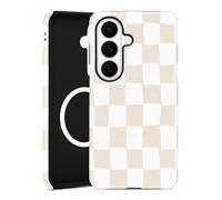 Aitipy Compatibile con MagSafe Custodia per telefono a scacchi per Samsung Galaxy S26 Plus, graziosa scacchiera estetica magnetica morbida TPU e custodia protettiva rigida in PC per donne e ragazze