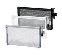 AiTodos® 3Pz Astuccio Con Cerniera, Astucci In Rete Con Cerniera, 21.5x11cm