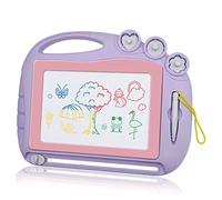 Lavagna Magica per Bambini 2 3 4 Anni, Cancellabile Magnetica Disegno Tavoletta Giocattolo Educativo 4 Zone 3 Stampini 1 Penna-Regali di Compleanno di Natale