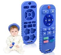 AiTuiTui Silicone Giochi Bambini per 3 6 9 12 Mesi, Telecomando Dentizione Neonato con Clip Ciuccio e Pulsanti Premibili, Giocattoli Sensoriali di Qualità Alimentare, Regali per Bambini Autistici