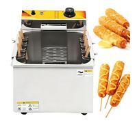 AityBuy Friggitrice Elettrica da 1900 W - Friggitrice per Bastoncini di Hot Dog al Formaggio - Fornello con Griglia per Salsicce - Friggitrice per Corn Dog da 12 Litri