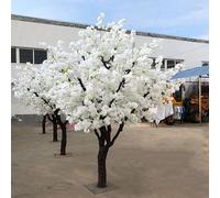 AityBuy Splendido Albero di Fiori di Ciliegio Artificiale Realistico, Albero di Fiori di Simulazione per Decorazione Interna/Esterna, Pianta Finta Fatta A Mano 1×0.8m