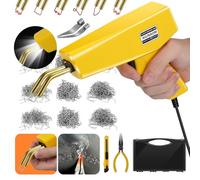 AIUNAOM 230W Saldatore per Plastica 2 in 1 Kit di Saldatura per Plastica con 6 Tipi di Graffette da 900pcs e 1 Strumento di Levigatura per Riparare Paraurti Auto e Altre Parti in Plastica