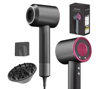 AIUNAOM Phon Capelli Professionale Ionico - Asciugacapelli Leggero e Silenzioso con Motore Brushless 150.000 RPM, 4 Temperature, 3 Velocità, Diffusore per Capelli Ricci, Accessori Magnetici