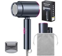 AIUNAOM phon da viaggio pieghevole, phon capelli professionale da 2000W ad asciugatura rapida, con tasti aria calda/fredda, phon pieghevole, ideale per casa e salone
