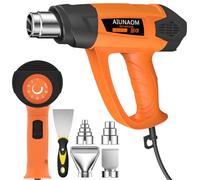 AIUNAOM Pistola Termica 2000W Pistola ad Aria Calda Professionale 9 livelli di temperatura regolabile 50℃- 650℃ con 6 Accessori e Protezione da Sovraccarico Per Sverniciare, Riscaldare e Scongelare