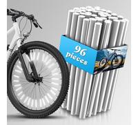 AIUNBEST 96 Pezzi Catarifrangenti Raggi Bicicletta, Accessori di Ricambio per Ruota Bici Bambini e Adulti, Montaggio Facile, visibilità a 360° Giorno e Notte