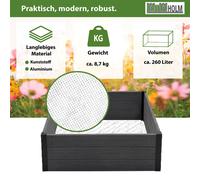 Aiuola Alta Bordo per Vasi Wühlmausgitter 100x100x28,5 CM Circa 260 Litro Legno