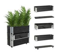 Aiuola Alta di Legno Letto Floreale Kräuterkasten 80x30x68 CM Pattino Con Rialzo