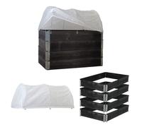 Aiuola Alta Palettenrahmen Serra Tunnel Di Panno 120x80x60 CM Legno Impilabili