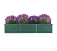 Aiuola da giardino rialzata in acciaio zincato, 240 x 80 x 45 cm, vaso per piante da interno, per terrazze, balconi e giardini, soluzione durevole ed elegante
