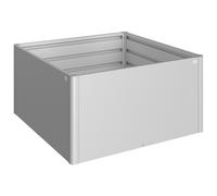 Aiuola Rialzata 1.5 x 1.5 m in Metallo Biohort Argento Metal