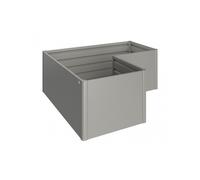 Aiuola Rialzata a L 2 x2 m in Metallo Biohort Grigio Quarzo Metal