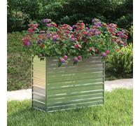 Aiuola Rialzata da Giardino, Fioriera Profonda e Ampia con Ripiano Portaoggetti, Resistente Alle Intemperie per Uso Esterno, Buon Drenaggio, Adatta a Varie Piante (100×40×77 cm)