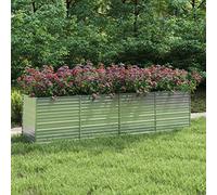 Aiuola Rialzata da Giardino, Fioriera Profonda e Ampia con Ripiano Portaoggetti, Resistente Alle Intemperie per Uso Esterno, Buon Drenaggio, Adatta a Varie Piante (320 x 80 x 77 cm)