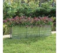 Aiuola Rialzata da Giardino, Fioriera Profonda e Ampia con Ripiano Portaoggetti, Resistente Alle Intemperie per Uso Esterno, Buon Drenaggio, Adatta a Varie Piante (240×40×77 centimetri)