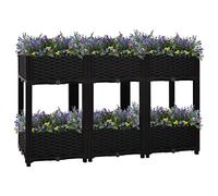 Aiuola rialzata per balcone, aiuola rialzata, 120 x 40 x 71 cm, in polipropilene, per giardini, terrazze, prati