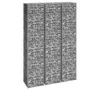 Aiuola rialzata per gabbioni in ferro, diametro filo da 3,5 mm, per giardino e paesaggistica come protezione da sguardi indiscreti o dal vento, robusto cestino in pietra da riempire con ghiaia