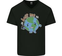 Aiutami A Cambiare Il Clima Uomo T-Shirt In Cotone A V