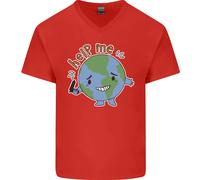 Aiutami A Cambiare Il Clima Uomo T-Shirt In Cotone A V