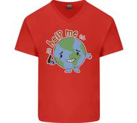 Aiutami A Cambiare Il Clima Uomo T-Shirt In Cotone A V