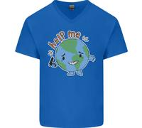 Aiutami Cambiare Il Clima Ambiente Maglietta In Cotone A V Per Uomo