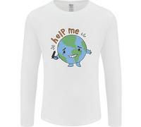 Aiutami Cambiare Il Clima Ambiente Uomo Maglietta A Maniche Lunghe