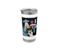 Aiutami! | Gatto e UFO Bicchiere termico in acciaio inox doppia parete