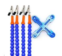 Aiutante preciso per saldatura elettronica manuale con quattro bracci articolati e clip di tenuta sicure che aiutano a mano terzo strumento