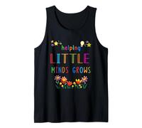 Aiutare Little Minds Grow Flower Insegnante di Scuola elementare Canotta