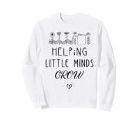 Aiutare Little Minds Grow Flower Insegnante di Scuola elementare Felpa