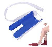 Aiuti per mettere e togliere i calzini, applicatore per calze a compressione con tre dita aiutante per calzini per anziani, disabili, diabetici incinte, blu