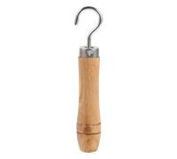 Aiuto Cerniera Manico in Legno 12, 5cm per Anziani | Uso Abiti e Zip, Azione Semplice Sola Mano, Supporto Pratico per Vestizione Adattiva