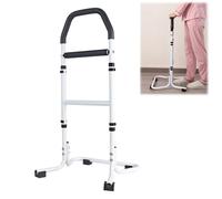 Aiuto per alzarsi in piedi per anziani, anziani, supporto per seduta con piedini antiscivolo, aiuto per la mobilità, supporto migliorato a forma di U, supporto regolabile in altezza a 8 livelli