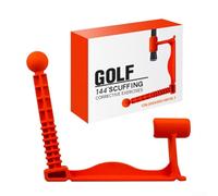 Aiuto per la pratica del golf per migliorare la tecnica dello swing con allenatore ad angolo di 144 gradi per incoraggiare il corretto movimento del braccio e seguire ogni colpo (arancione)