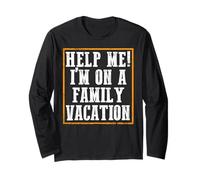 Aiuto Sono in Vacanza con La Famiglia Umorismo Maglia a Manica