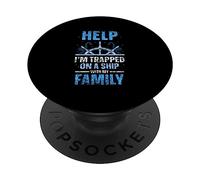 Aiuto sono intrappolato su una nave con la mia famiglia in crociera viaggio PopSockets PopGrip Adesivo