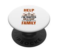 Aiuto sono intrappolato su una nave con la mia famiglia in crociera viaggio PopSockets PopGrip Adesivo