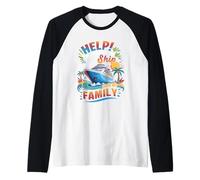 Aiuto Sono Intrappolato sulla Nave con La Mia Famiglia Vacanza Cruising Maglia con Maniche Raglan
