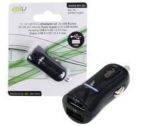 AIV Car Charger Dual USB 3,4A 12V/24V Nero Adattatore Accendisigari 2 Porte